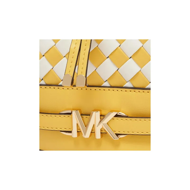 MICHAEL KORS Artificial Leather Shoulder Bag, Crossbody Bag, Handbag Medium Size Women's Yellow/White-3