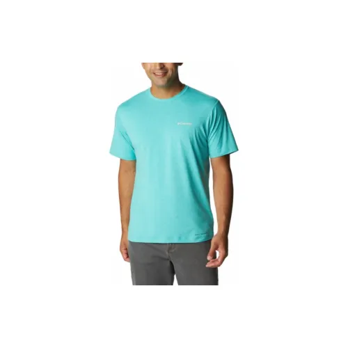 Columbia Tech Trail T-Shirts Men Mint Blue