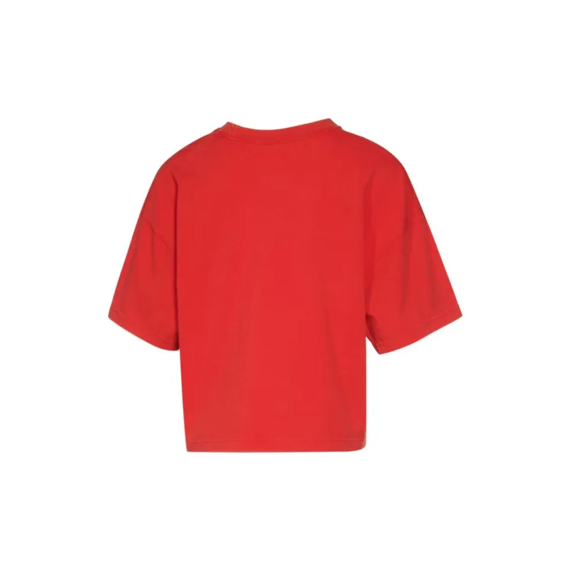 Jordan Drop Shoulder Sleeve T-Shirt Women's Red-1