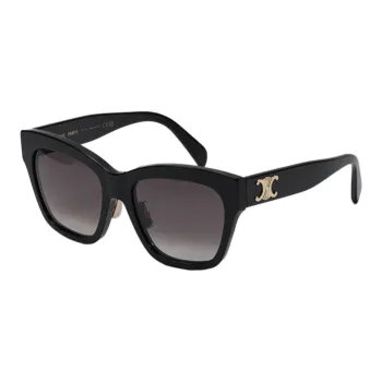 CELINE Acetate Irregular Shape Sunglasses Unisex Black