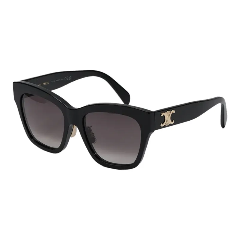 CELINE Acetate Irregular Shape Sunglasses Unisex Black-0