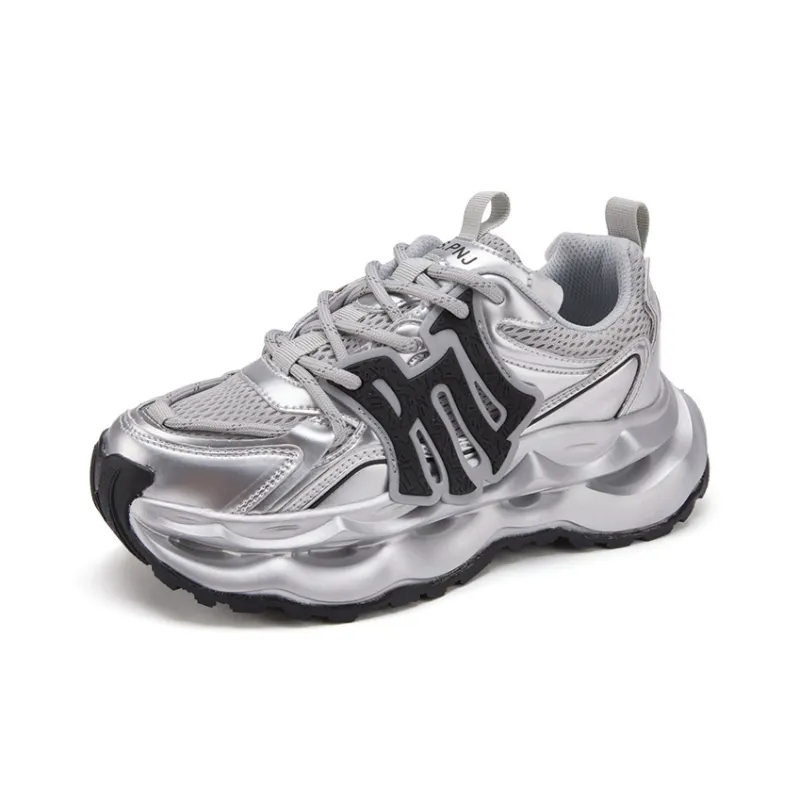 Pnj Slip Resistant, Abrasion Resistant, Breathable Coverage Low Top Chunky Sneakers Unisex-6