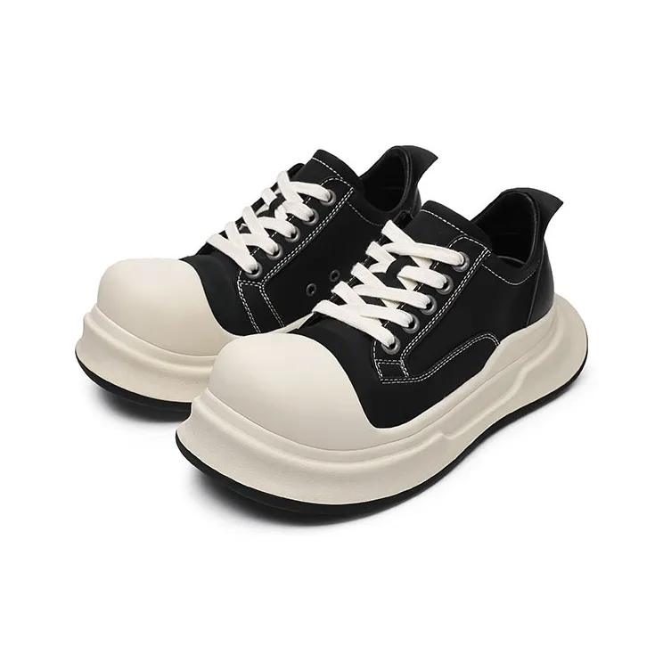 Roubini Durable Lightweight And Breathable Low Top Skateboard Shoes Unisex Black-4
