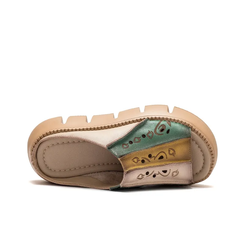 Jay Slide Slippers Women's Yellow/Green-6