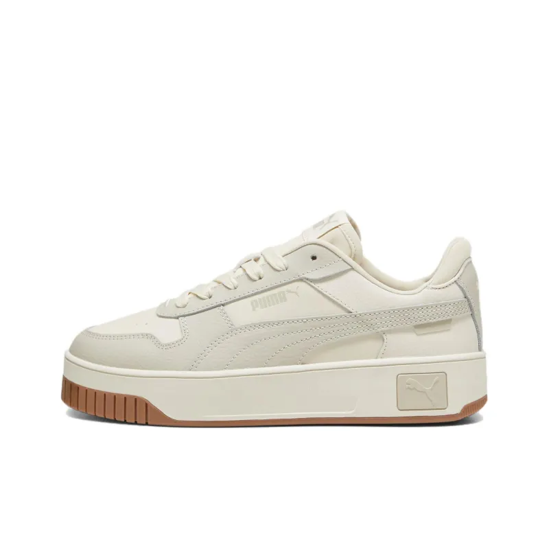PUMA Carina Street Anti Slip Wear Resistant Low Top Skateboard Shoes Women's Beige-0