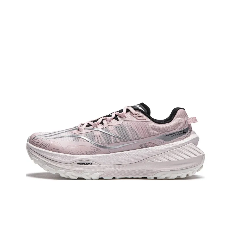 LiNing Dilu Cushioning Anti Slip And Wear Resistant Support Rebound Low Top Running Shoes Women's Gray-0