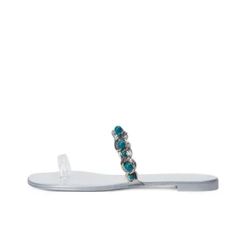 Giuseppe Zanotti/GZ Flip Flops Women's Silver