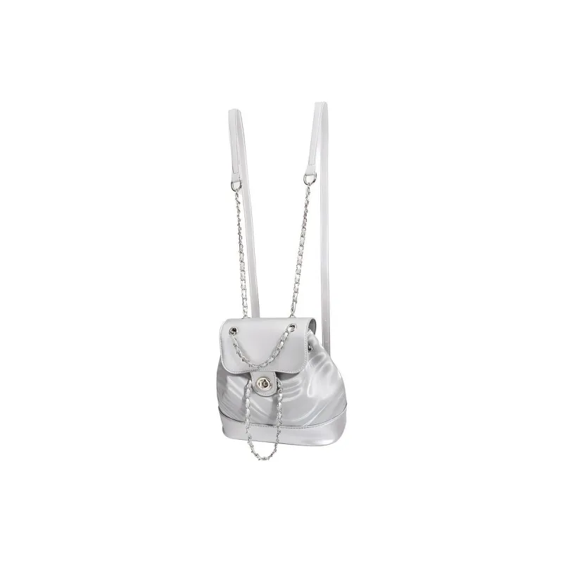 TTaG．baG PU Backpack Women's Silver-2