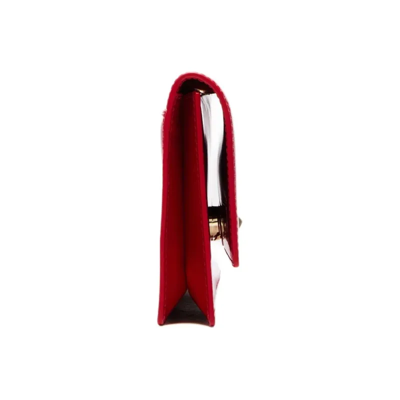 STEVE MADDEN Patent Leather One Shoulder Crossbody Clutches Women's Red-2