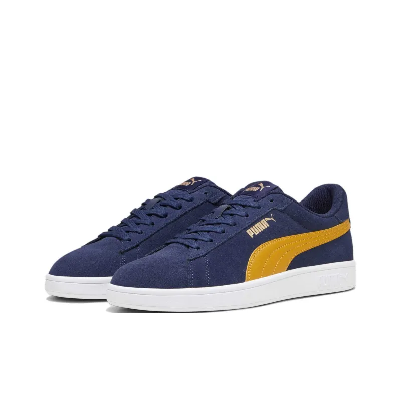 PUMA Smash 3.0 Anti Slip Wear Resistant Low Top Skateboard Shoes Men's Marine Blue-3