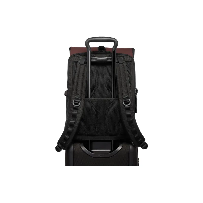 TUMI Polyurethane Backpack Unisex Dark Red-6