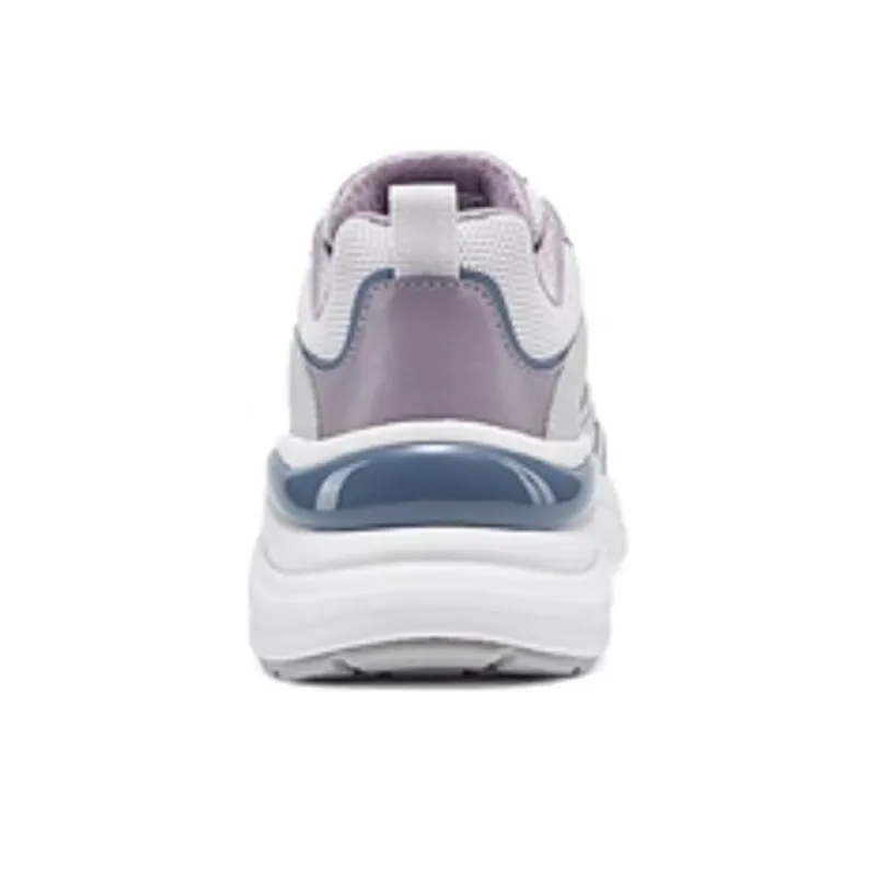 Skechers Street Supportive And Elastic Low Top Running Shoes Women's Gray/Multicolor-4