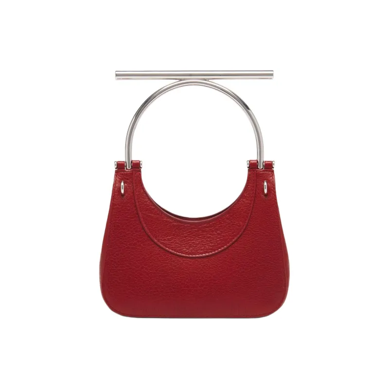 Alexander McQueen Grained Lambskin Shoulder Bag Crossbody Bag Handbag Mini Women's Red-2