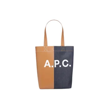 A.P.C Logo Printed Panelled Shoulder Bag