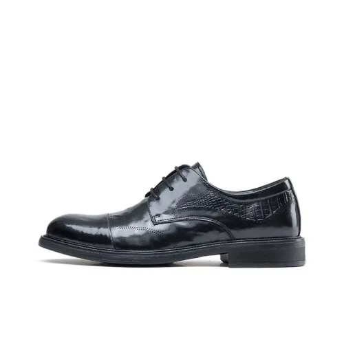 JOSINY Dress Shoes Men Low-Top Black