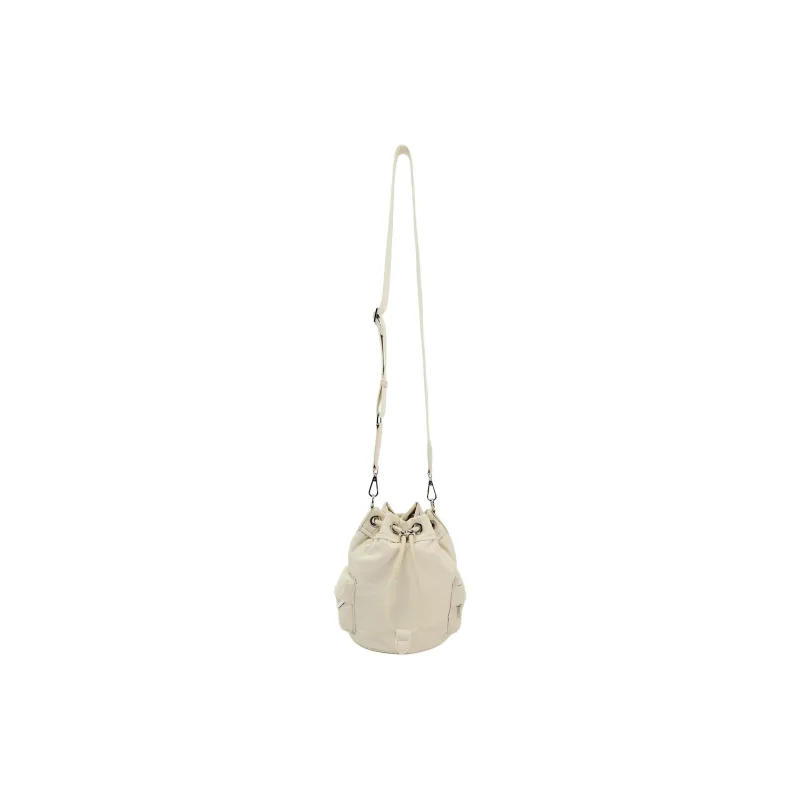ZARA Polyamide Bucket Bags Crossbody Bag, Shoulder Bag Mini Women's White-1