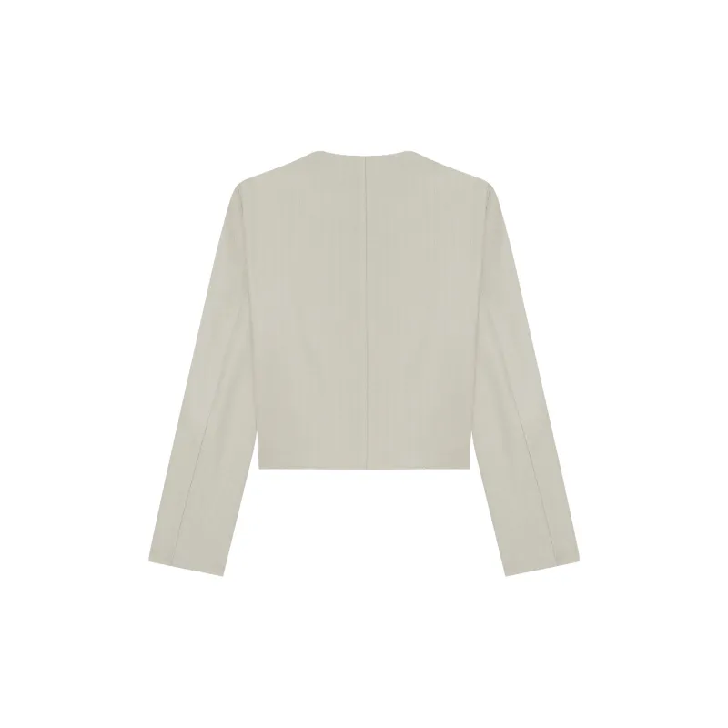 THE SEA LIFE Cropped Coat Women's White Birch-1