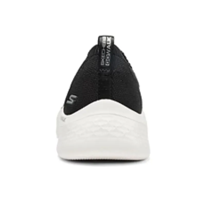 Skechers Women's GO WALK Breathable And Lightweight Low Top Casual Shoes Women's Black White-4