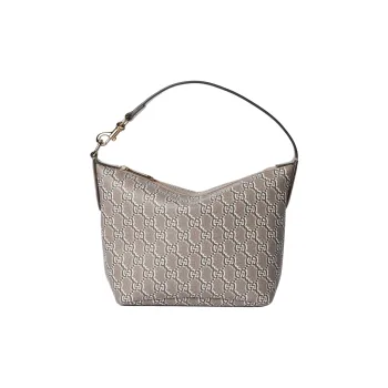GUCCI Supreme Optical Effect Canvas Handbag Extra Mini Women's Taupe