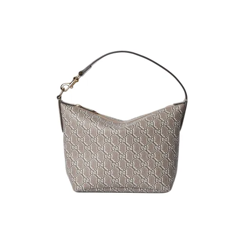 GUCCI Supreme Optical Effect Canvas Handbag Extra Mini Women's Taupe