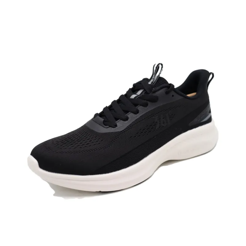 361° Abrasion Resistant Breathable Low Top Running Shoes Men's Black White-2