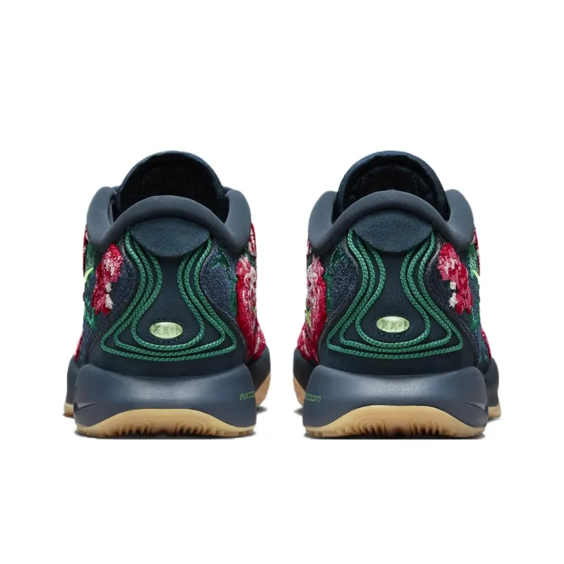 Nike Lebron 21 Non slip Wear resistant Shock Absorption Low Top Basketball Shoes Men's Blue Green Red-4