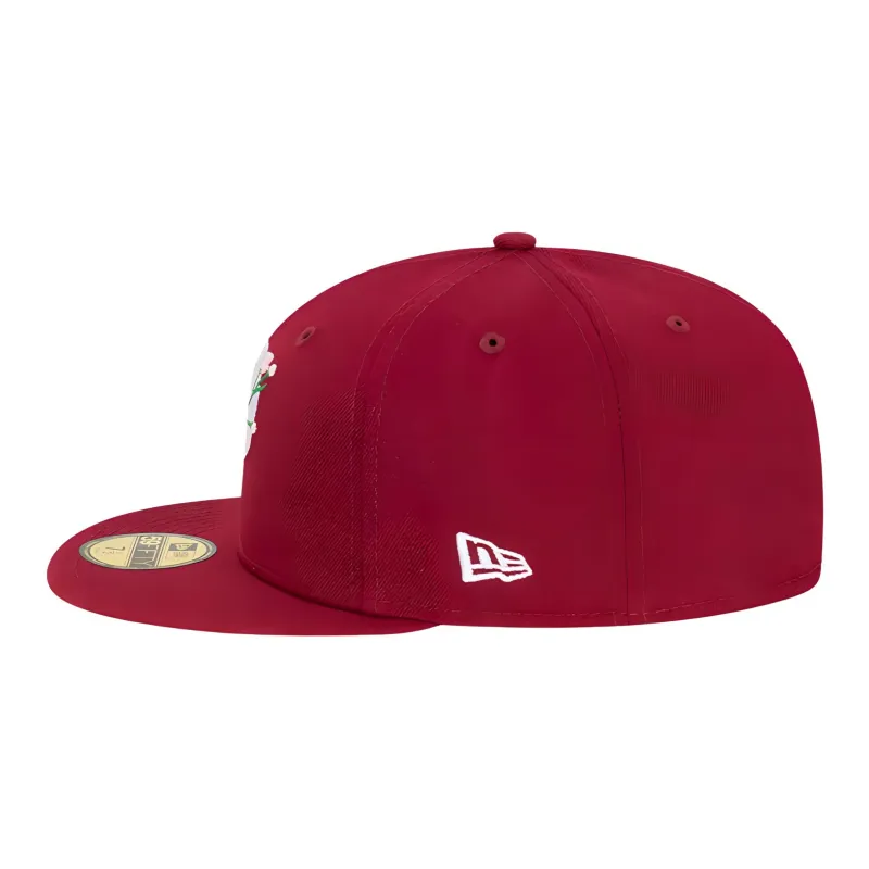 New Era Polyester Baseball Caps Unisex Burgundy Red-2
