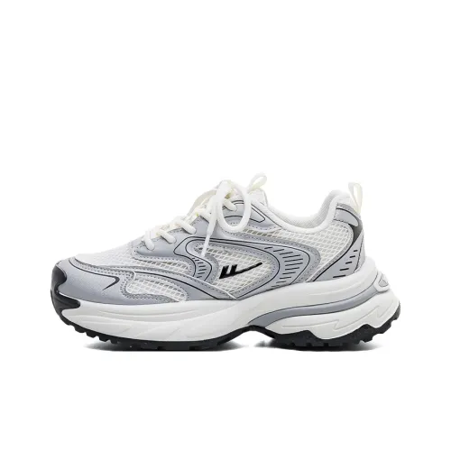 Warrior Cushioning Anti-Slip Wear-Resistant Breathable Lightweight Height Increasing Low-Top Chunky Sneakers Women's