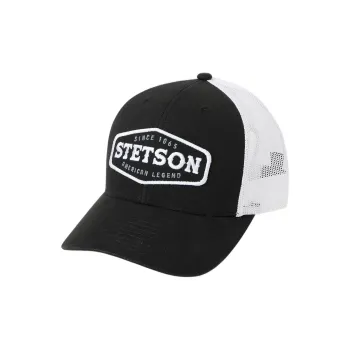 STETSON Polyester Mesh Cotton Baseball Caps Unisex Black