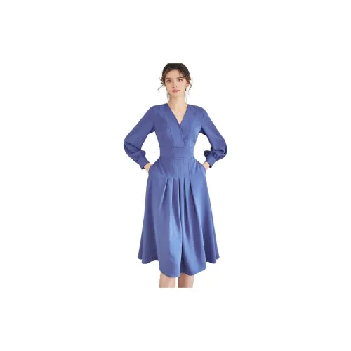 ROEYSHOUSE Long-Sleeved Dresses Women's Blue