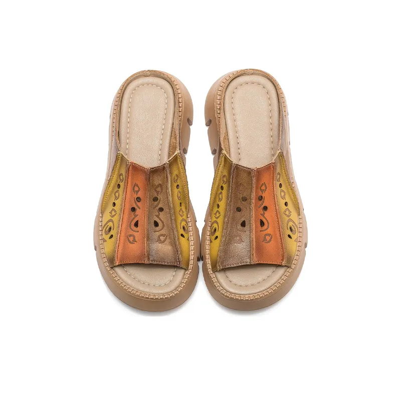 Jay Slide Slippers Women's Yellow/Green-3