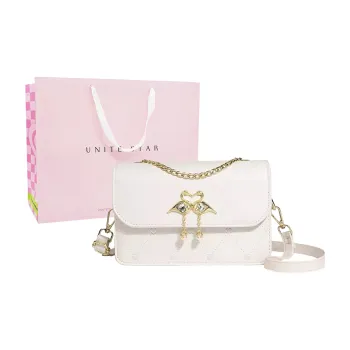 UNITE STAR PU Small Square Bag Crossbody Shoulder Bag Women's White/Pink/Black/Blue/Green