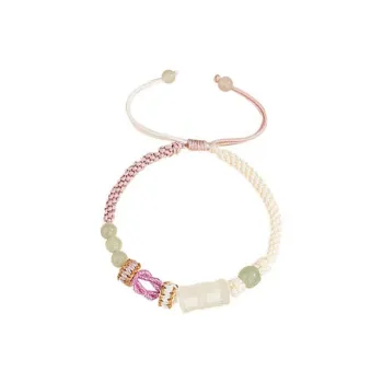 LUXLINE Natural Chalcedony Jade Bracelets Unisex