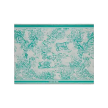 DIOR Cotton Knit Scarves Women's Sea Blue