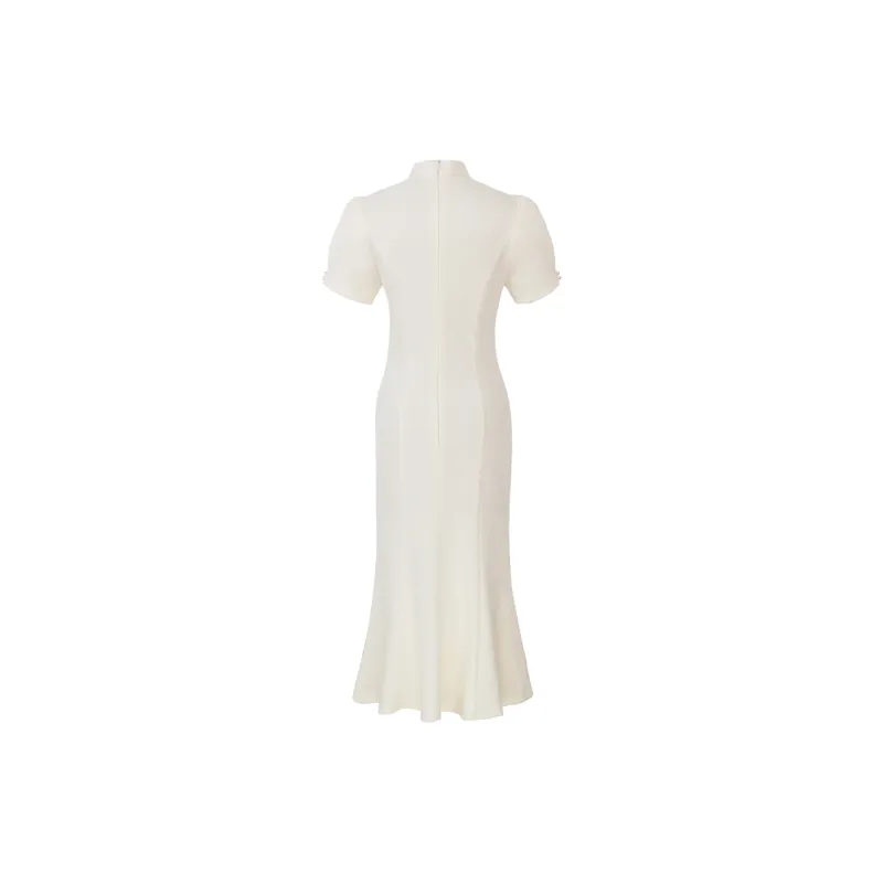 Clothes Cut By Time Cheongsam Women's White-1