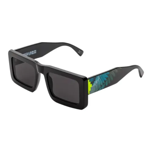 Retrosuperfuture Acetate Irregular Shape logo-debossed sunglasses Men's Black