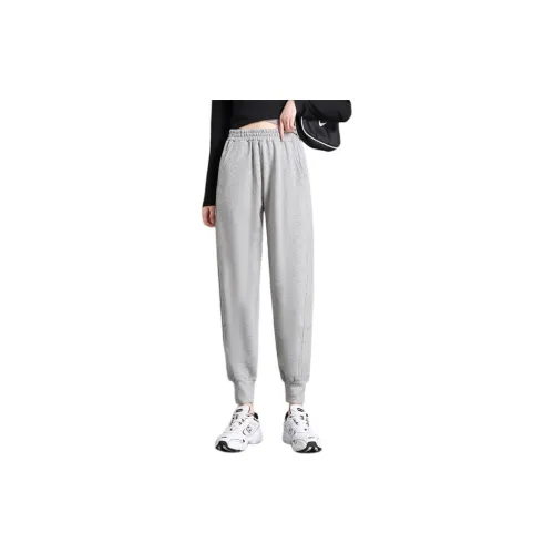 JEANSWEST Knitted Sweatpants Women's Textured Gray