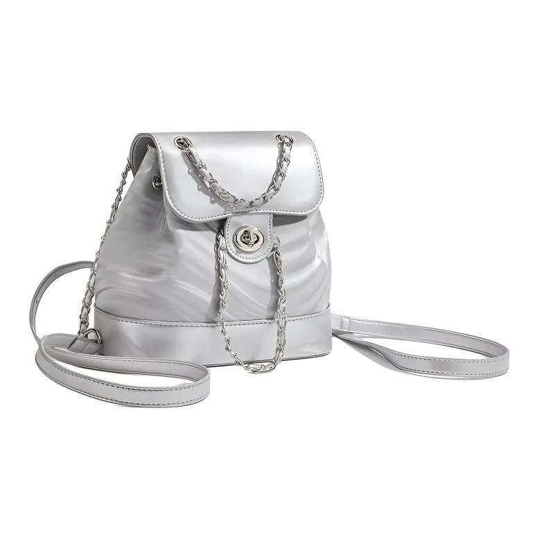 TTaG．baG PU Backpack Women's Silver-3