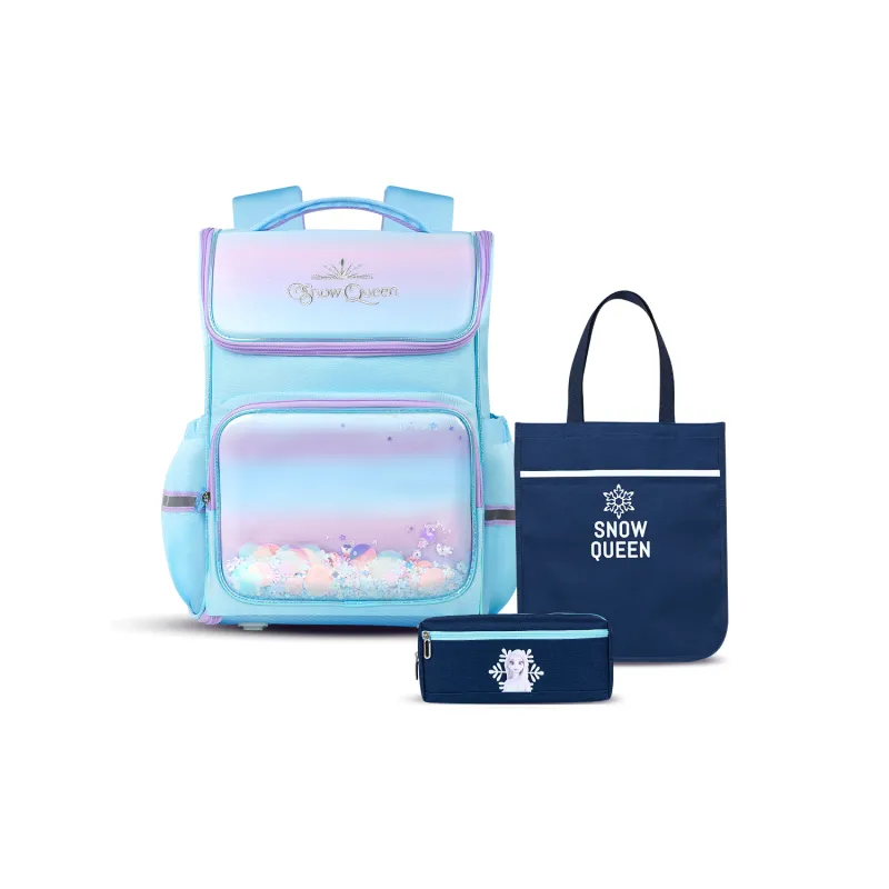 Disney Polyester Bonded PU Backpack Regular Unisex Blue/Navy Blue/Purple/Black-0