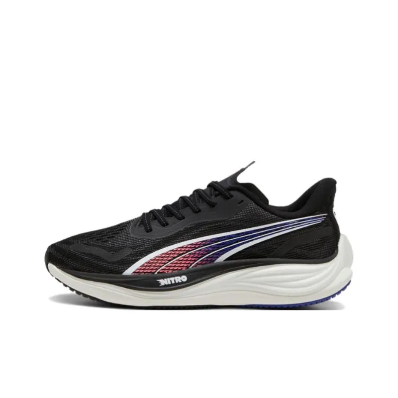 PUMA Velocity Nitro 3 Anti Slip Wear Resistant Low Top Running Shoes Men's Black-0