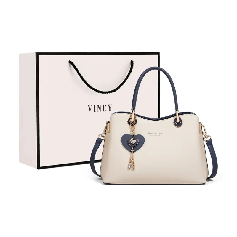 VINEY Cow Leather Handbags Shoulder Bag Crossbody Bag Mom Bag Regular Women's Multicolor-6