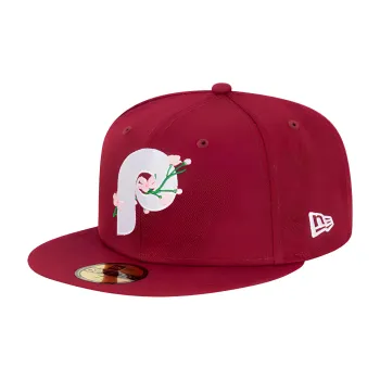 New Era Polyester Baseball Caps Unisex Burgundy Red