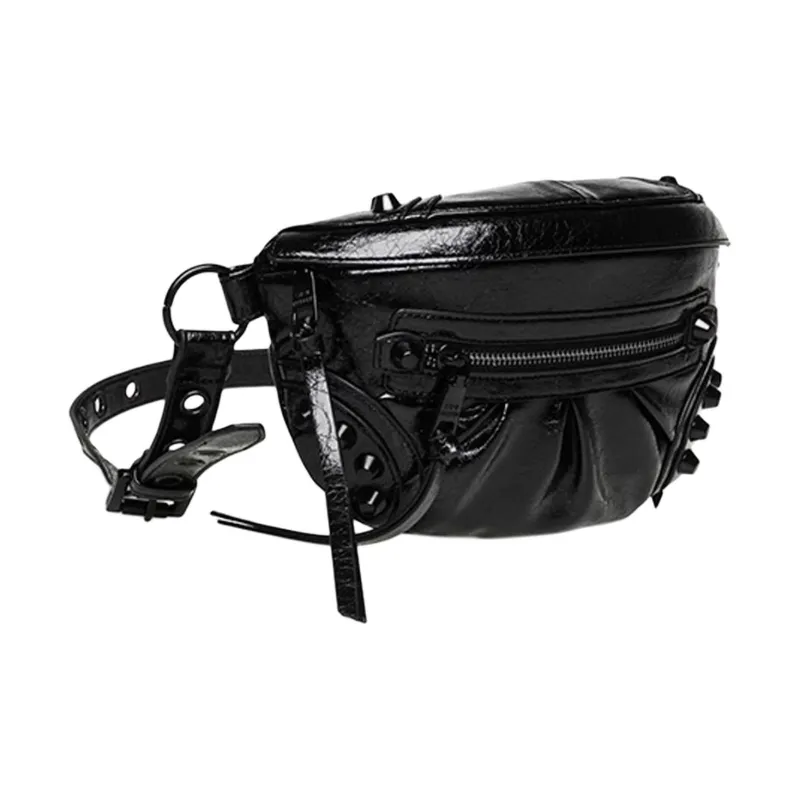 STEVE MADDEN PU Leather Fanny Pack Women's Black-1