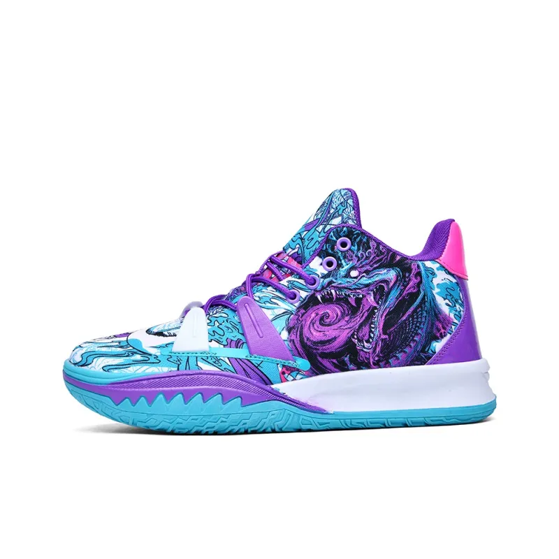 Black tailed Deer Slip Resistant, Abrasion Resistant, Breathable Mid Top Basketball Shoes Unisex-6
