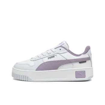 PUMA Carina Street Anti Slip Wear Resistant Low Top Skateboard Shoes Women's White Purple