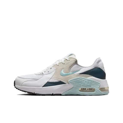 Nike Air Max Excee Casual Shoes Women's Low-Top White/Military Arsenal Marine Blue/Black/Glacier Blue