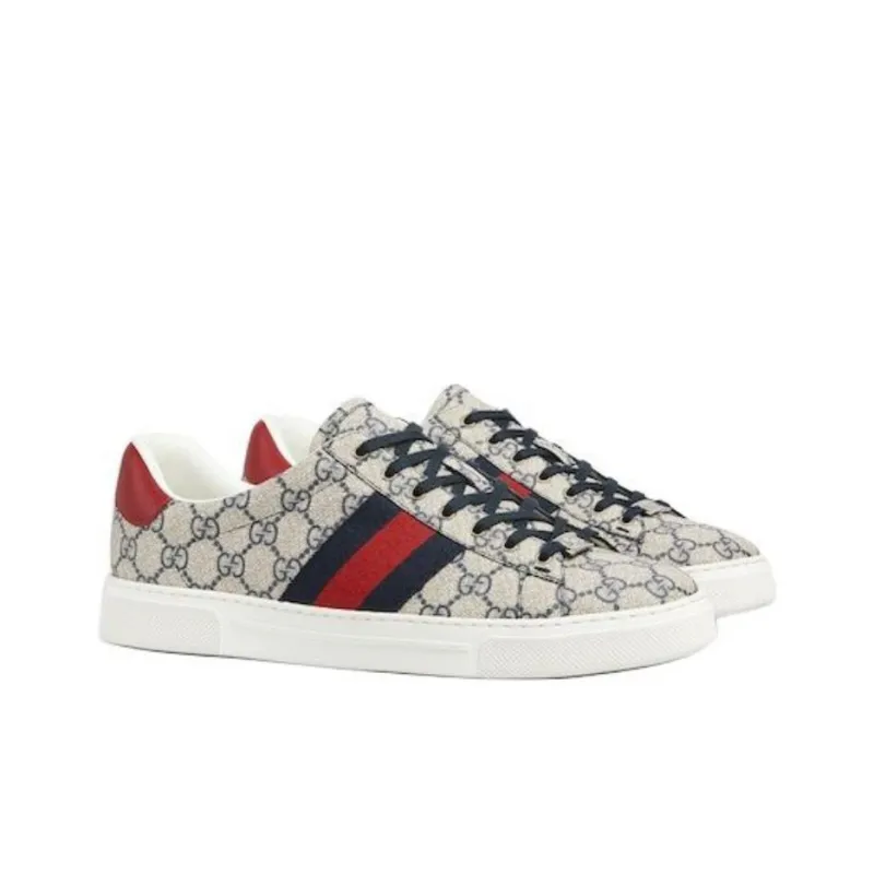 GUCCI Ace 'GG Supreme Canvas Beige Blue'-2