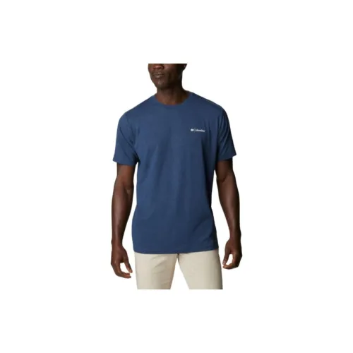 Columbia Tech Trail T-Shirts Men Collegiate Blue