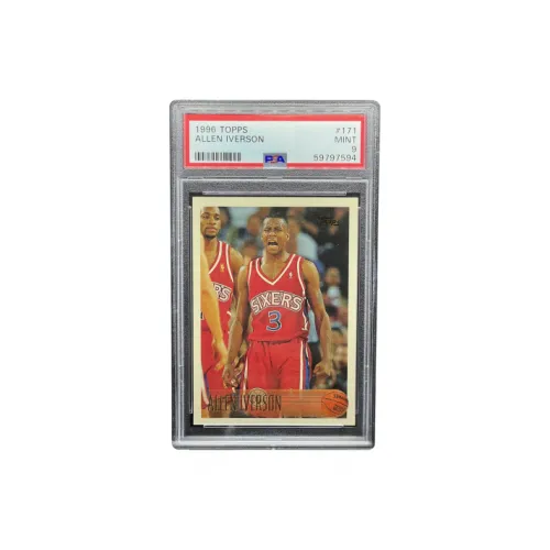 Topps Iverson 1996 76 Person Answer Star Card Rising Stars Card PSA9 Grade Graded Cards 1 Piece