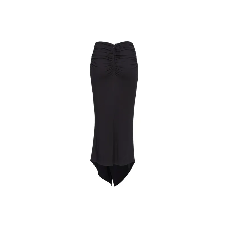 PINKO Ruffle Flowing Midi Pencil Skirt-1
